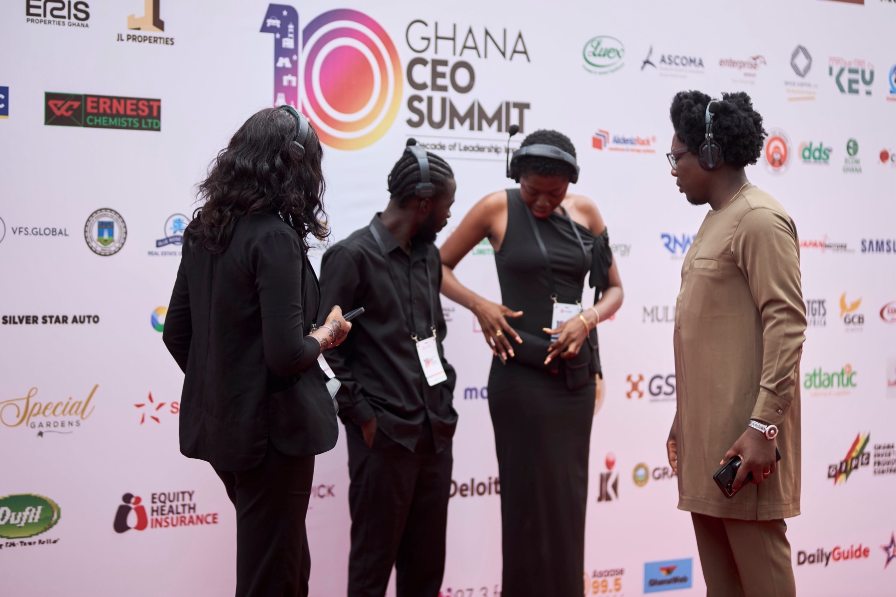 The Lexxana team on the red carpet before doors