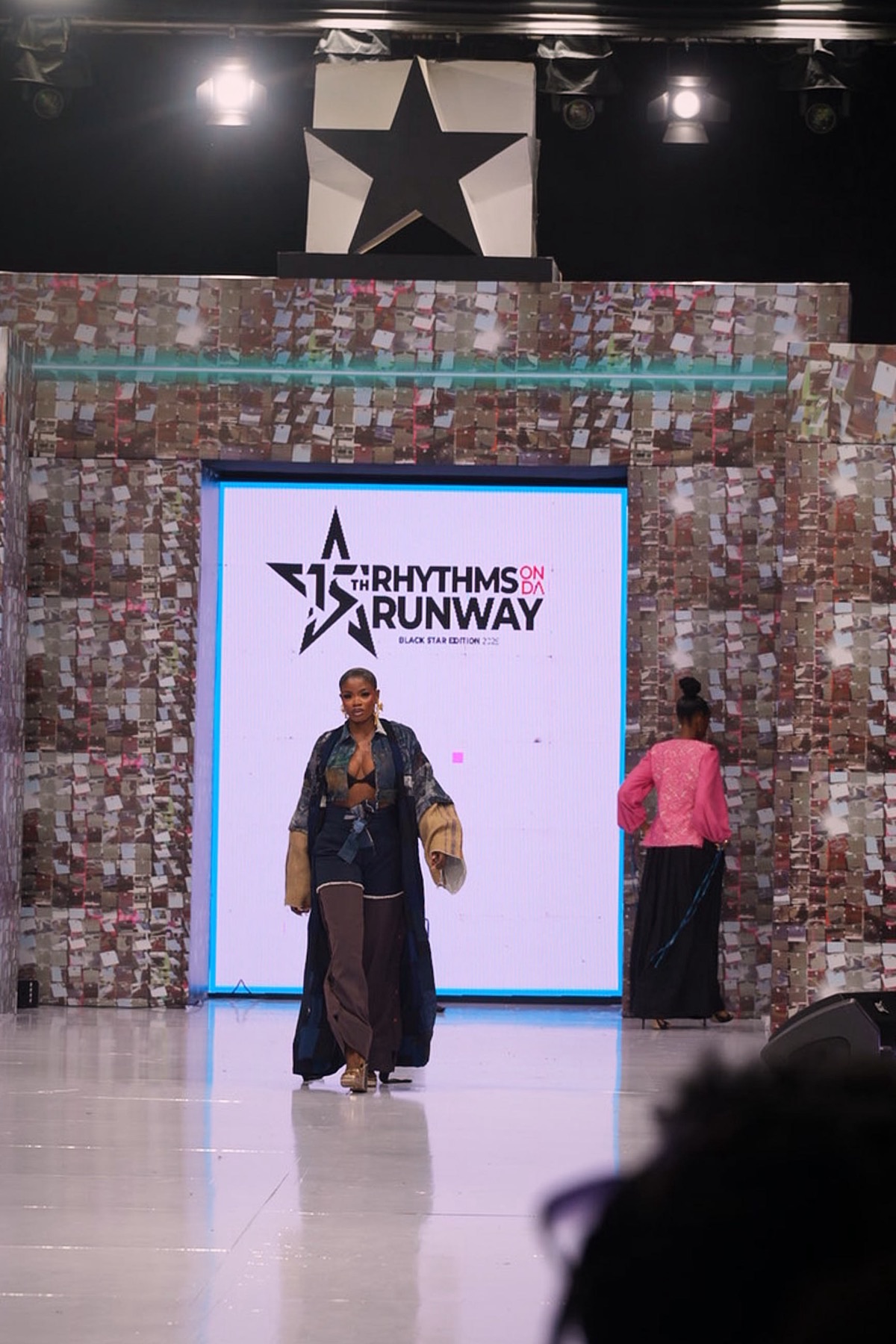 A model beneath the show's stage screen